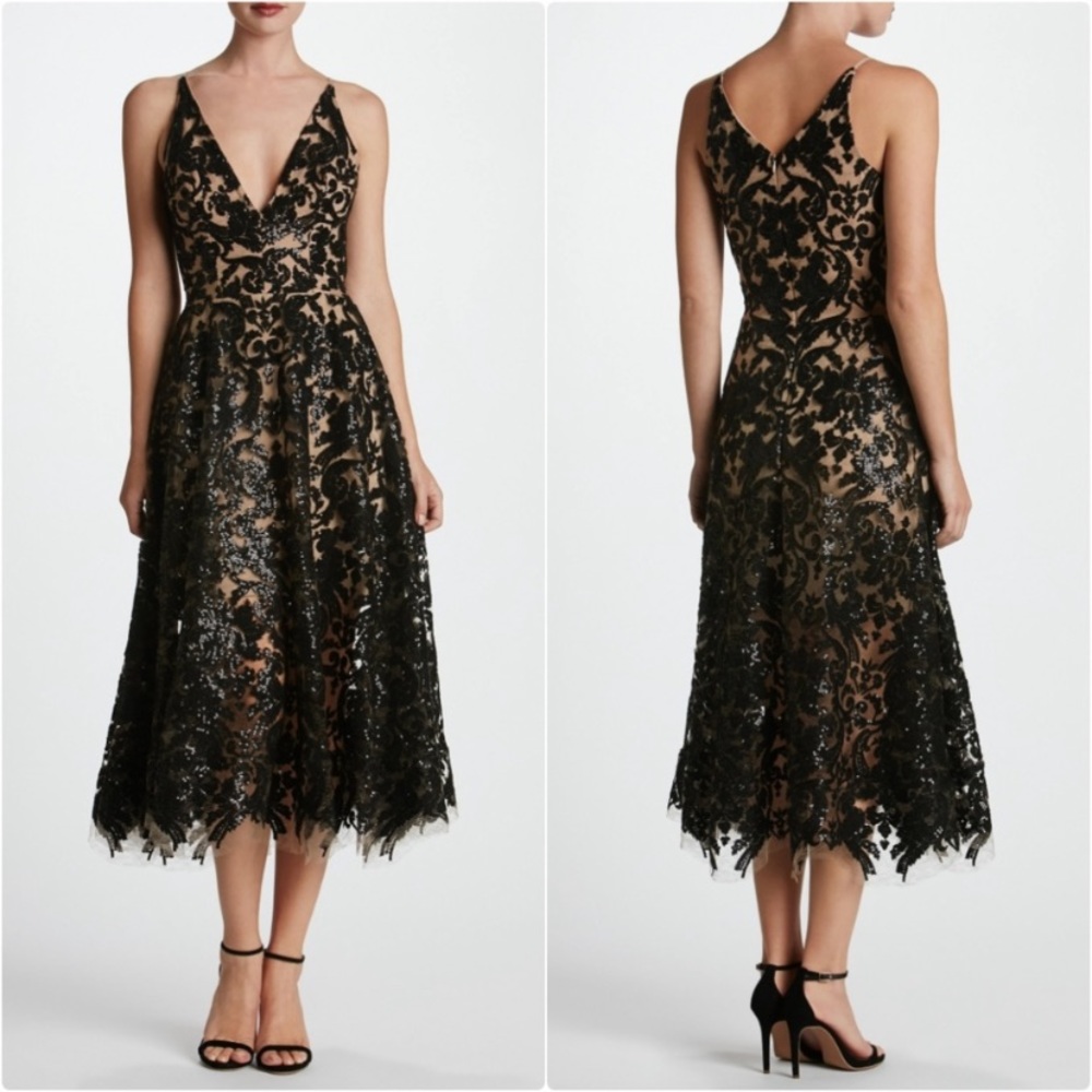 🆕NWT sz 0-2 Dress the Population Blair midi dress